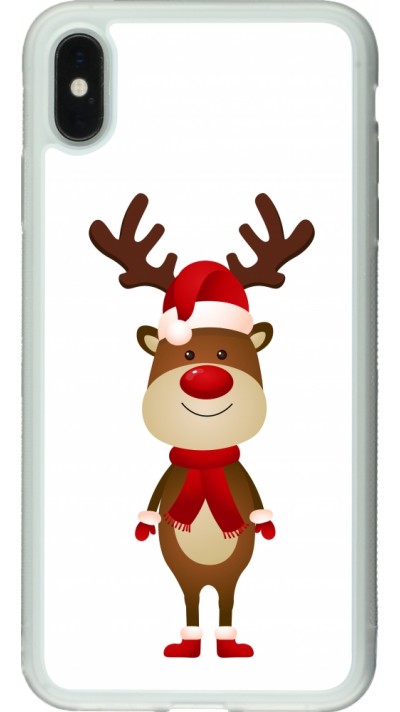 Coque iPhone Xs Max - Silicone rigide transparent Christmas 22 reindeer
