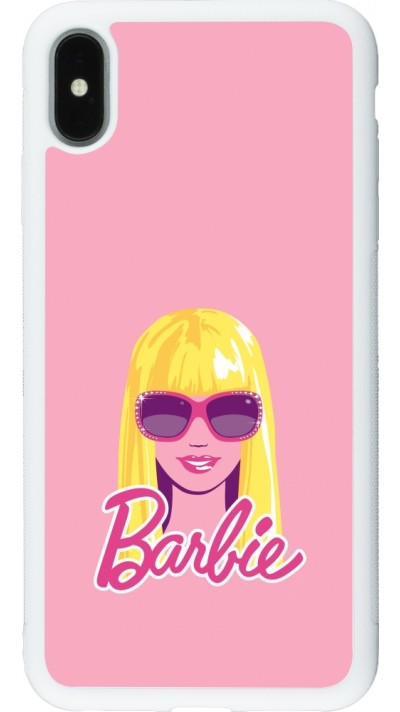iPhone Xs Max Case Hülle - Silikon weiss Barbie Head