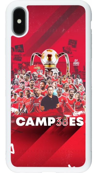 iPhone Xs Max Case Hülle - Silikon weiss Benfica Campeoes 2023
