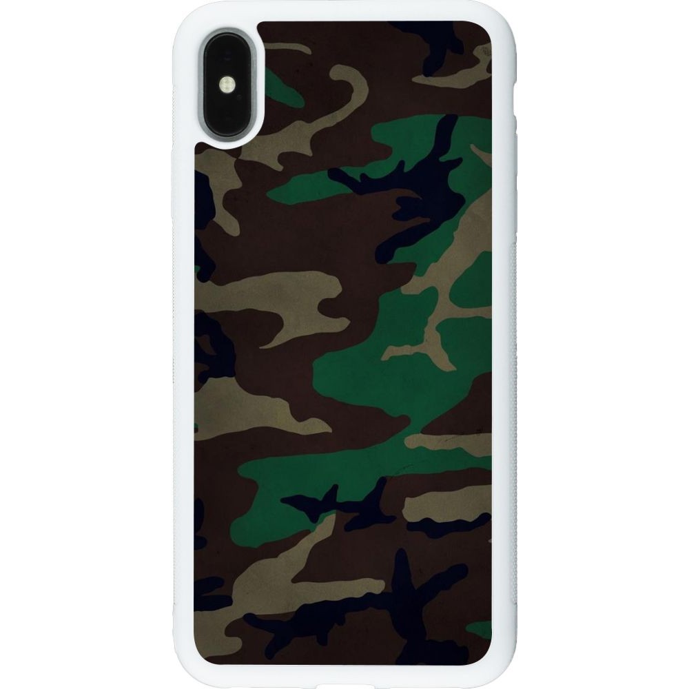 Hülle iPhone Xs Max - Silikon weiss Camouflage 3