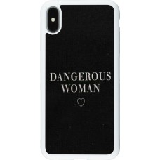 Coque iPhone Xs Max - Silicone rigide blanc Dangerous woman