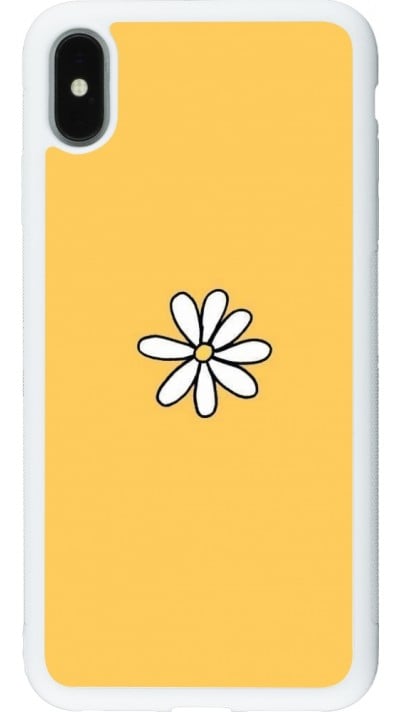 Coque iPhone Xs Max - Silicone rigide blanc Easter 2023 daisy