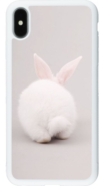 Coque iPhone Xs Max - Silicone rigide blanc Easter 2024 bunny butt