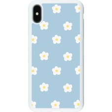 iPhone Xs Max Case Hülle - Silikon weiss Easter 2024 daisy flower