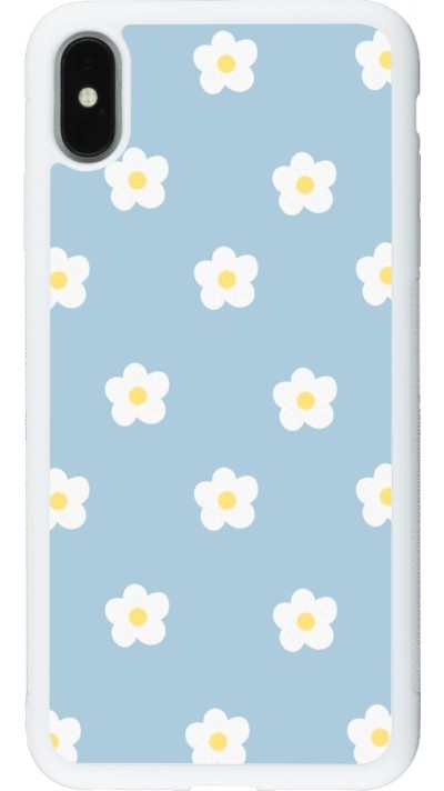 Coque iPhone Xs Max - Silicone rigide blanc Easter 2024 daisy flower
