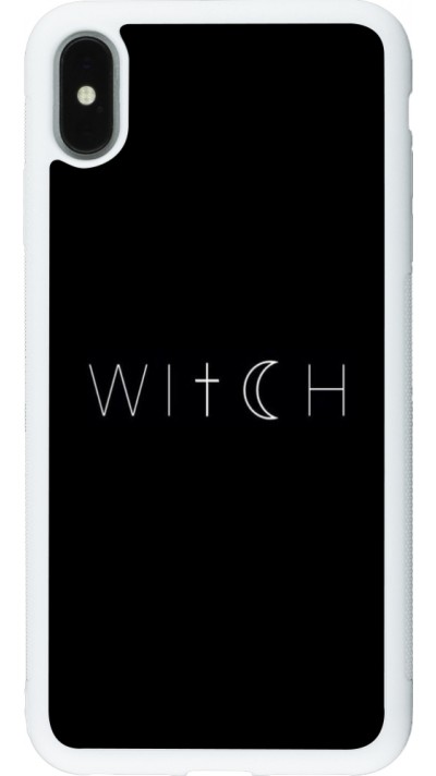 Coque iPhone Xs Max - Silicone rigide blanc Halloween 22 witch word