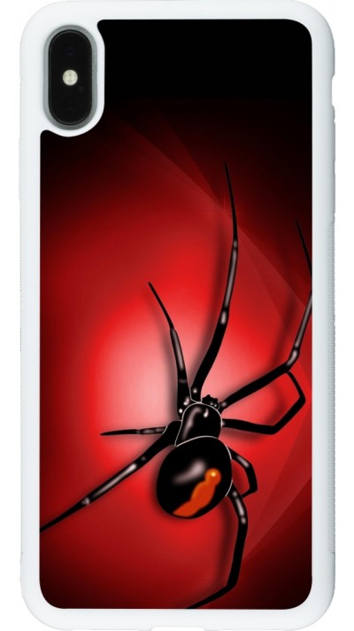 iPhone Xs Max Case Hülle - Silikon weiss Halloween 2023 spider black widow