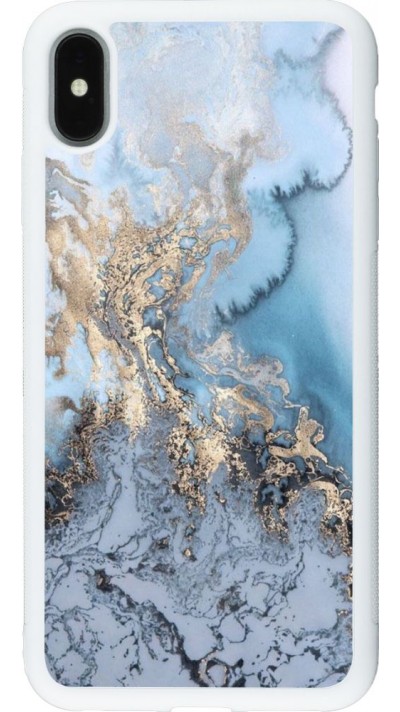 Hülle iPhone Xs Max - Silikon weiss Marble 04