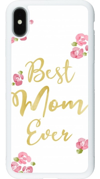 iPhone Xs Max Case Hülle - Silikon weiss Mom 2024 best Mom ever