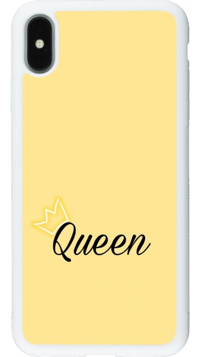 iPhone Xs Max Case Hülle - Silikon weiss Mom 2024 Queen