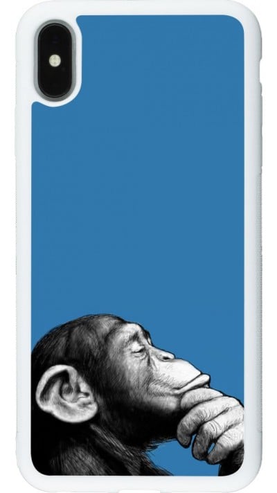 Hülle iPhone Xs Max - Silikon weiss Monkey Pop Art