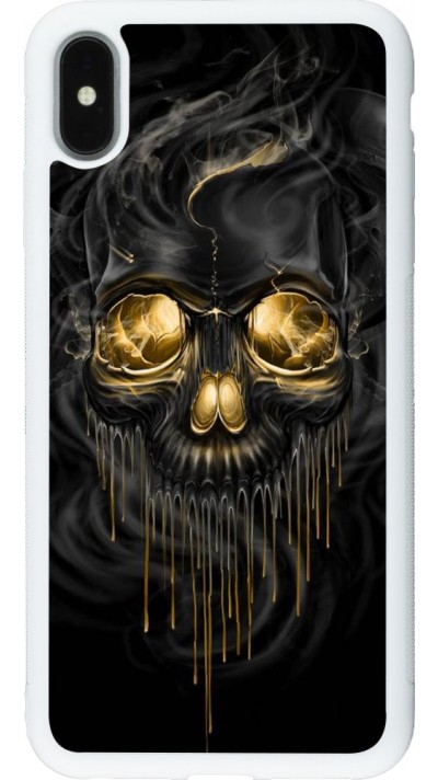 Hülle iPhone Xs Max - Silikon weiss Skull 02