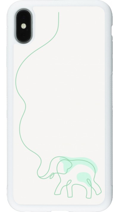 Coque iPhone Xs Max - Silicone rigide blanc Spring 23 baby elephant