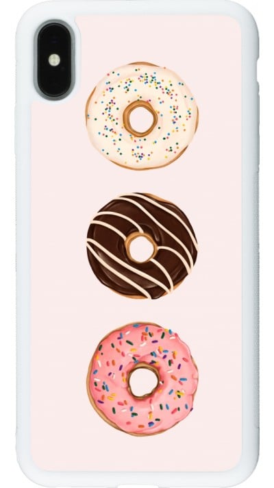 iPhone Xs Max Case Hülle - Silikon weiss Spring 23 donuts