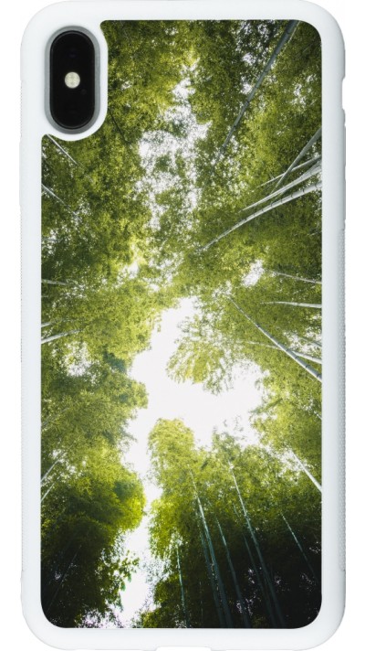 iPhone Xs Max Case Hülle - Silikon weiss Spring 23 forest blue sky