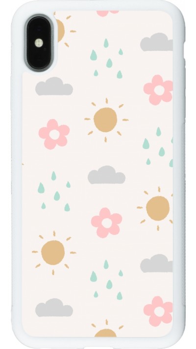 iPhone Xs Max Case Hülle - Silikon weiss Spring 23 weather