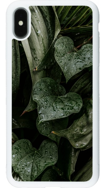 Coque iPhone Xs Max - Silicone rigide blanc Spring 23 fresh plants