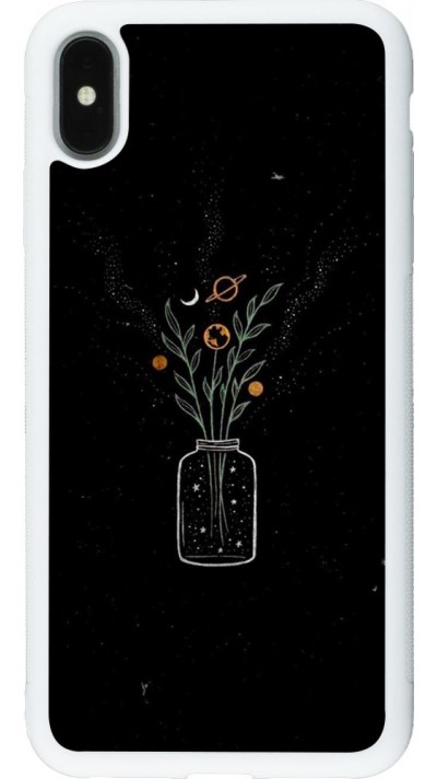 Coque iPhone Xs Max - Silicone rigide blanc Vase black