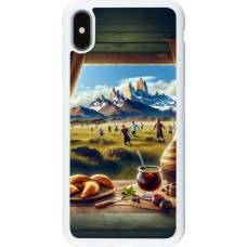 iPhone Xs Max Case Hülle - Silikon weiss Argentinische Vibes