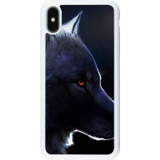 Hülle iPhone Xs Max - Silikon weiss Wolf Shape