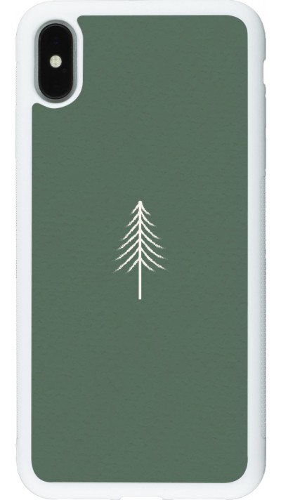 Coque iPhone Xs Max - Silicone rigide blanc Christmas 22 minimalist tree
