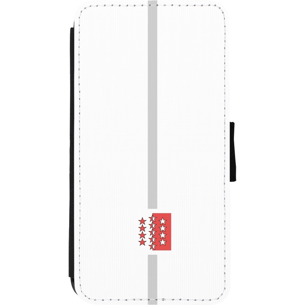 iPhone Xs Max Case Hülle - Wallet schwarz Kanton VS weiss