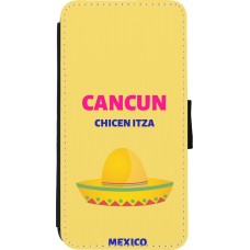iPhone Xs Max Case Hülle - Wallet schwarz Pop Summer Destination Cancun