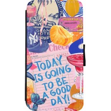 Coque iPhone Xs Max - Wallet noir Preppy Today is Going to be a good day
