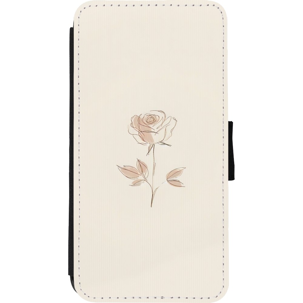 iPhone Xs Max Case Hülle - Wallet schwarz Rosa Sand Minimalistisch