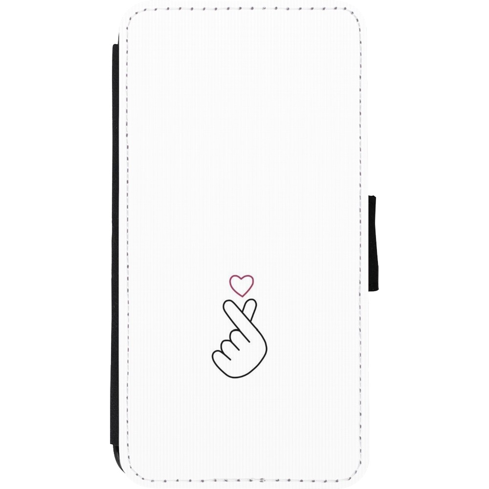 Coque iPhone Xs Max - Wallet noir Valentine 2024 heart by Millennials