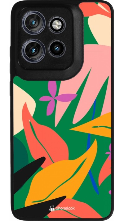 Coque Motorola Moto S50 - Silicone rigide noir Abstract Jungle