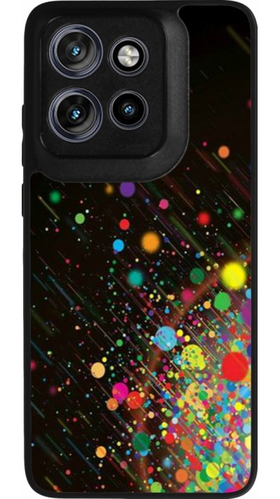 Coque Motorola Moto S50 - Silicone rigide noir Abstract Bubble Lines
