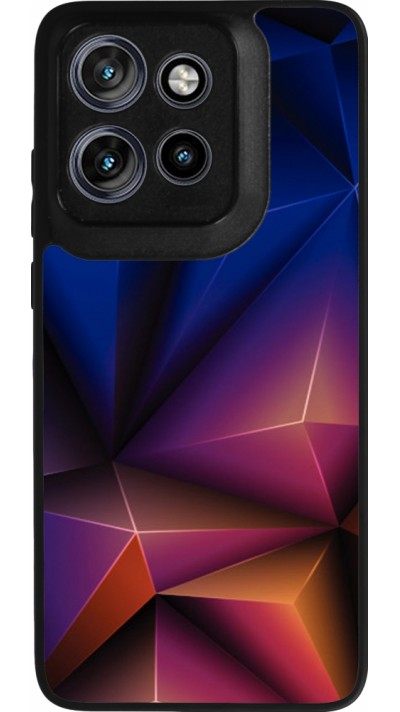Coque Motorola Moto S50 - Silicone rigide noir Abstract Triangles 