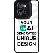 Motorola Moto S50 Case Hülle - Silikon schwarz Weltweit einzigartig erstellt dank Deiner Kreativität und künstlicher Intelligenz (KI)