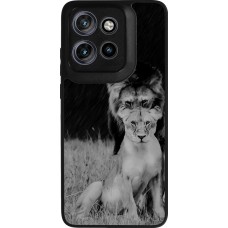 Coque Motorola Moto S50 - Silicone rigide noir Angry lions