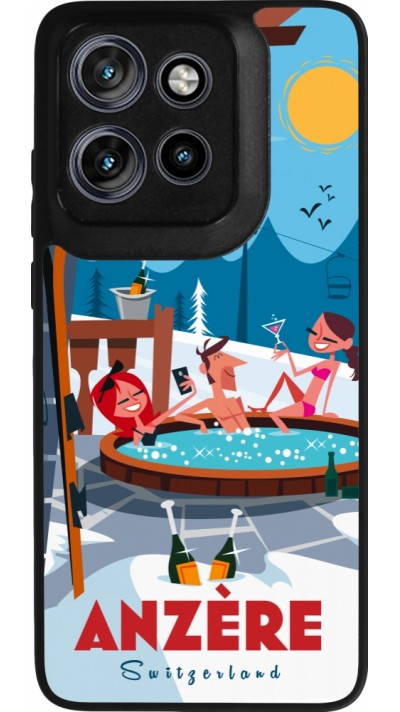 Coque Motorola Moto S50 - Silicone rigide noir Anzère Mountain Jacuzzi