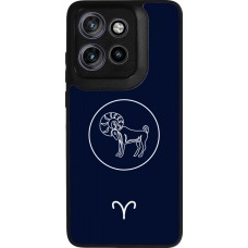 Motorola Moto S50 Case Hülle - Silikon schwarz Astrologie Widder