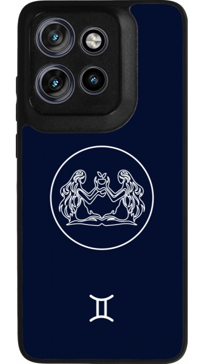 Motorola Moto S50 Case Hülle - Silikon schwarz Astrologie Zwillinge