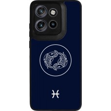 Coque Motorola Moto S50 - Silicone rigide noir Astrologie Poissons