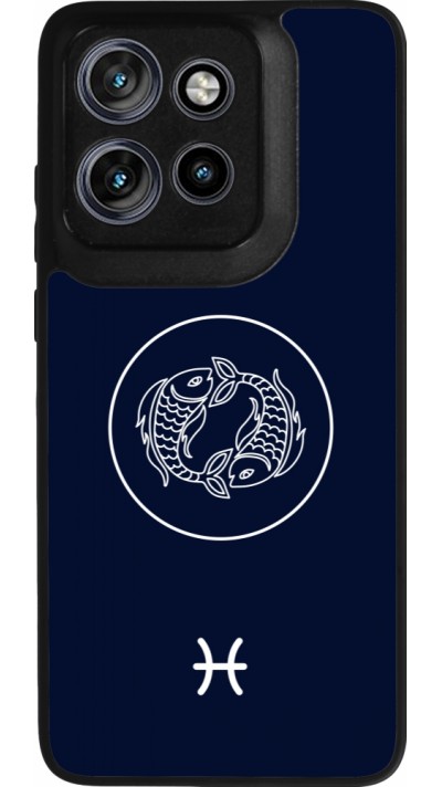 Coque Motorola Moto S50 - Silicone rigide noir Astrologie Poissons
