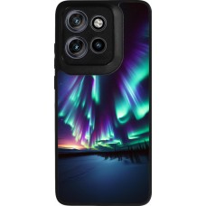 Motorola Moto S50 Case Hülle - Silikon schwarz Funkelndes Nordlicht