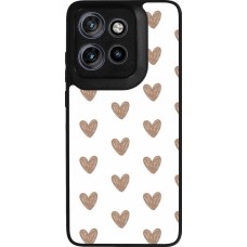 Coque Motorola Moto S50 - Silicone rigide noir Autumn 2024 brown hearts