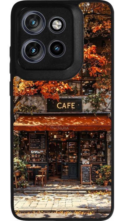 Motorola Moto S50 Case Hülle - Silikon schwarz Autumn 25 Coffee shop