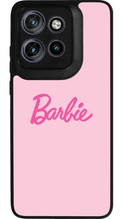 Motorola Moto S50 Case Hülle - Silikon schwarz Barbie Text