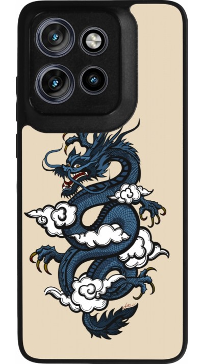 Motorola Moto S50 Case Hülle - Silikon schwarz Blue Dragon Tattoo