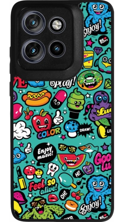 Coque Motorola Moto S50 - Silicone rigide noir Cartoons old school