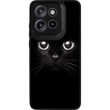 Coque Motorola Moto S50 - Silicone rigide noir Cat eyes