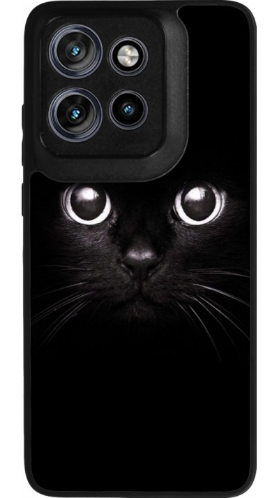 Coque Motorola Moto S50 - Silicone rigide noir Cat eyes