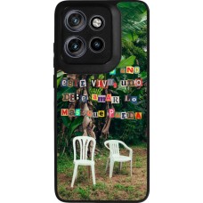 Motorola Moto S50 Case Hülle - Silikon schwarz Chairs DTMF