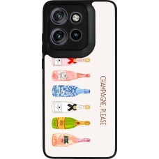 Coque Motorola Moto S50 - Silicone rigide noir Champagne Please